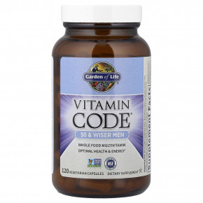 Garden of Life, Vitamin Code®, мультивитамины из цельных продуктов для мужчин от 50 лет, 120 вегетарианских капсул в Москве - eco-herb.ru | фото
