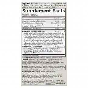 Garden of Life, Vitamin Code, необработанное железо, 30 веганских капсул в Москве - eco-herb.ru | фото