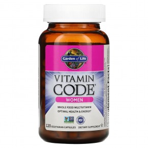 Garden of Life, Vitamin Code, мультивитамины из цельных продуктов для женщин, 120 вегетарианских капсул в Москве - eco-herb.ru | фото