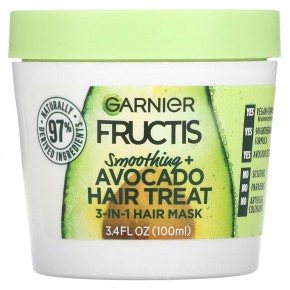 Garnier, Fructis, 1-минутная разглаживающая маска для волос, с экстрактом авокадо, 100 мл в Москве - eco-herb.ru | фото