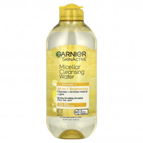 Garnier, SkinActive, Мицеллярная очищающая вода с витамином C, 13,5 жидких унций (400 мл) - описание | фото