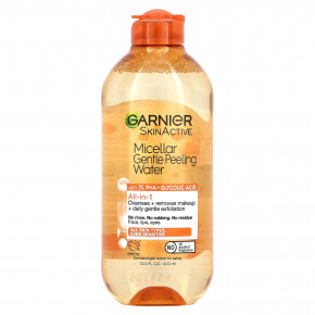 Garnier, SkinActive, мицеллярная вода для деликатного пилинга, 400 мл (13,5 жидк. унц.) - описание | фото