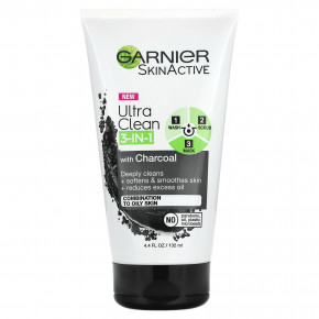 Garnier, SkinActive, сверхчистое средство 3 в 1 с древесным углем, 132 мл (4,4 жидк. унц.) в Москве - eco-herb.ru | фото