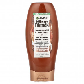 Garnier, Whole Blends, разглаживающий кондиционер, кокосовое масло и какао-масло, 370 мл (12,5 жидк. Унции) - описание