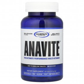 Gaspari Nutrition, ANAVITE, мультивитамины для максимальной работоспособности, 180 таблеток - описание | фото