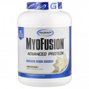 Gaspari Nutrition, MyoFusion, Усовершенствованный протеин, Ванильный пломбир, 1814 г (4 lbs) в Москве - eco-herb.ru | фото