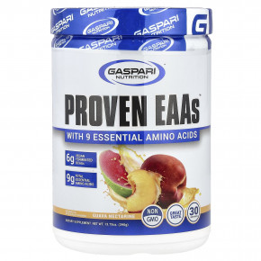 Gaspari Nutrition, Proven EAAs™ с 9 незаменимыми аминокислотами, со вкусом гуавы и нектарина, 390 г (13,75 унции) - описание | фото
