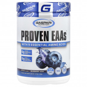 Gaspari Nutrition, Проверенные EAA ™ с 9 незаменимыми аминокислотами, голубика и асаи, 390 г (13,75 унции) - описание | фото