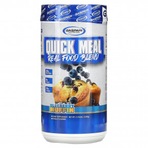 Gaspari Nutrition, Quick Meal, смесь натуральных продуктов, кексы с голубикой, 1250 г (2,75 фунта) в Москве - eco-herb.ru | фото