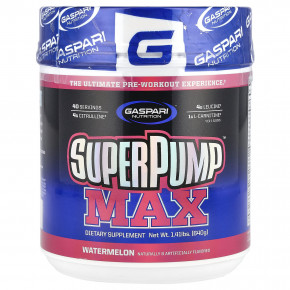 Gaspari Nutrition, SuperPump ™ Max, арбуз, 640 г (1,41 фунта) - описание