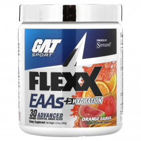 GAT, Flexx EAA + Hydration, апельсиновая гуава, 345 г (12,2 унции) - описание