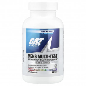 GAT, Mens Multi + Test, мультивитамины с тестостероном для мужчин, высокая эффективность, 60 таблеток в Москве - eco-herb.ru | фото