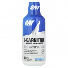 GAT, Sport, L-Carnitine, Blue Raspberry, 16 oz (473 ml) - описание