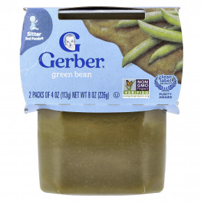 Gerber, 2nd Foods®, детское питание, зеленая фасоль, 2 упаковки по 113 г (4 унции) в Москве - eco-herb.ru | изображение Gerber, 2nd Foods®, детское питание, зеленая фасоль, 2 упаковки по 113 г (4 унции) в Москве - eco-herb.ru | фото