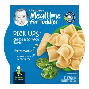 Gerber, Mealtime For Toddler, Pick-ups, для детей от 12 месяцев, равиоли со шпинатом и сыром, 170 г (6 унций) в Москве - eco-herb.ru | фото