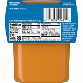 Gerber, 2nd Foods®, Sutter, манго, 2 упаковки по 113 г (4 унции) в Москве - eco-herb.ru | фото