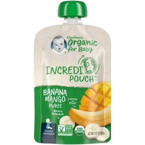 Gerber, Organic for Baby, 2nd Foods, Banana, Mango Puree, 3.17 oz (90 g) в Москве - eco-herb.ru | фото
