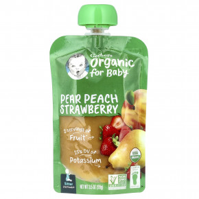 Gerber, Organic for Baby, 2nd Foods®, Fruit Favourites, 9 пакетиков, 99 г (3,5 унции) (Товар снят с продажи) в Москве - eco-herb.ru | фото
