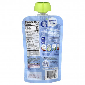 Gerber, 2nd Foods®, органическое пюре, яблоко, цуккини, шпинат, клубника, 99 г (3,5 унции) в Москве - eco-herb.ru | фото