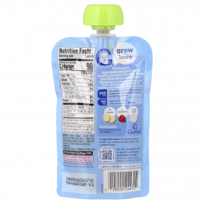 Gerber, органическое пюре, для детей от 12 месяцев, банан, малина и йогурт с ванилью, 99 г (3,5 унции) в Москве - eco-herb.ru | фото