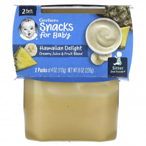 Gerber, Snacks for Baby, 2nd Foods, Hawaiian Delight, 2 упаковки по 113 г (4 унции) (Товар снят с продажи) в Москве - eco-herb.ru | фото