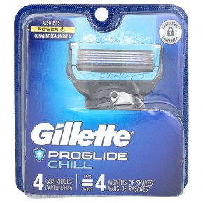 Gillette, Сменные кассеты для бритья Fusion5 Proshield, Chill, 4 кассеты в Москве - eco-herb.ru | фото