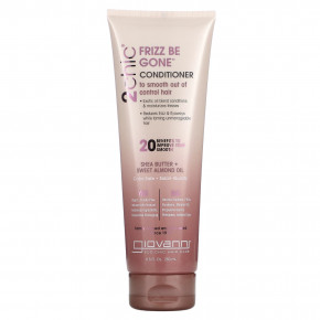 Giovanni, 2chic, Frizz Be Gone, кондиционер для разглаживания непослушных волос, масло ши и масло сладкого миндаля, 250 мл (8,5 жидк. унции) - описание