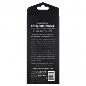 Giovanni, Атласная наволочка, элегантное серебро, 1 наволочка в Москве - eco-herb.ru | фото