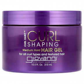 Giovanni, Curl Habit ™, гель для формирования локонов, средней фиксации, для всех типов локонов и текстурированных волос, 310 мл (10,5 жидк. Унции) - описание | фото