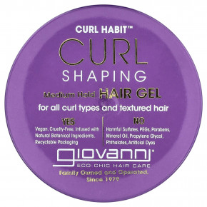 Giovanni, Curl Habit ™, гель для формирования локонов, средней фиксации, для всех типов локонов и текстурированных волос, 310 мл (10,5 жидк. Унции) в Москве - eco-herb.ru | изображение Giovanni, Curl Habit ™, гель для формирования локонов, средней фиксации, для всех типов локонов и текстурированных волос, 310 мл (10,5 жидк. Унции) в Москве - eco-herb.ru | фото