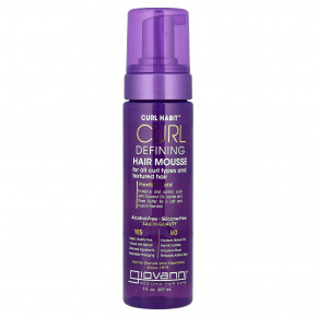 Giovanni, Curl Habit ™, мусс для всех типов локонов и текстурных волос, 207 мл (7 жидк. Унций) - описание | фото