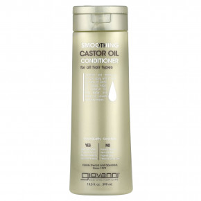 Giovanni, Разглаживающий кондиционер с касторовым маслом, для всех типов волос, 399 мл (13,5 жидк. унц.) - описание | фото