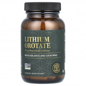 Global Healing, оротат лития, 60 капсул (10 мг в капсуле) - описание | фото