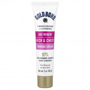Gold Bond, Age Renew™, подтягивающий крем для шеи и груди, для нормальной и сухой кожи, без отдушки, 56 г (2 унции) в Москве - eco-herb.ru | фото