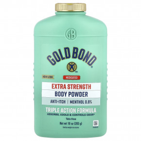 Gold Bond, лечебная пудра для тела, формула тройного действия, 283 г (10 унций) - описание | фото
