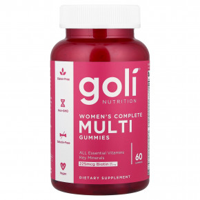 Goli Nutrition, Комплексные мультивитамины для женщин, 60 жевательных таблеток - описание | фото