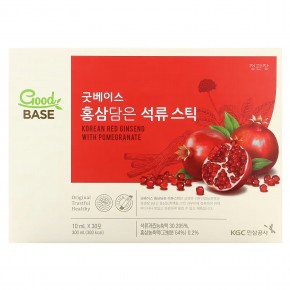 Goodbase, Korean Red Ginseng with Pomegranate, 30 Sticks, 0.34 fl oz (10 ml) Each в Москве - eco-herb.ru | фото