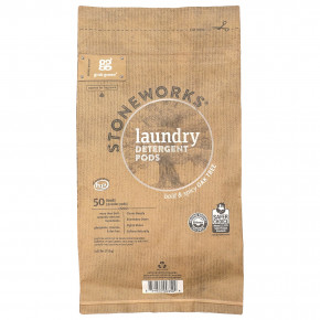 Grab Green, Stoneworks®, капсулы для стирки, дуб, 50 загрузок, 750 г (1,65 фунта) - описание | фото