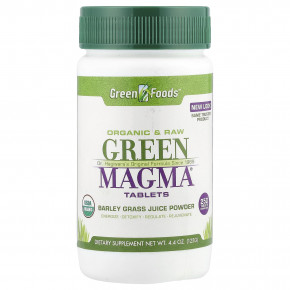 Green Foods, Green Magma®, порошок из сока ростков ячменя, 250 таблеток, 125 г (4,4 унции) - описание | фото