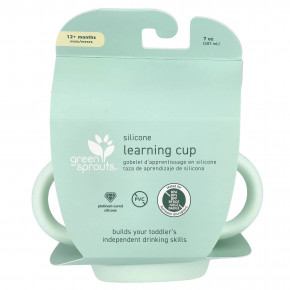 Green Sprouts, Silicone Learning Cup, 12+ Months, Light Sage, 7 oz (207 ml) - описание | фото