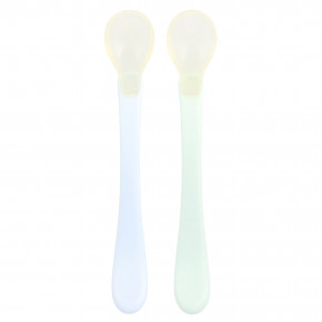 Green Sprouts, Silicone & Sprout Ware®, First Food Spoons, от 6 месяцев, Light Ealight, 2 упаковки в Москве - eco-herb.ru | фото