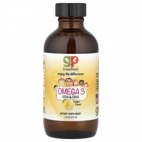GreenPeach, омега-3 с ЭПК и ДГК, со вкусом лимона, 118,3 мл (4 жидк. унции) в Москве - eco-herb.ru | изображение GreenPeach, омега-3 с ЭПК и ДГК, со вкусом лимона, 118,3 мл (4 жидк. унции) в Москве - eco-herb.ru | фото