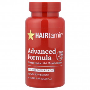 HAIRtamin, Advanced Formula, 30 веганских капсул - описание | фото