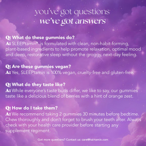 HAIRtamin, SLEEPtamin®, жевательные мармеладки, сладкие сны с ягодами, 60 веганских жевательных таблеток в Москве - eco-herb.ru | фото