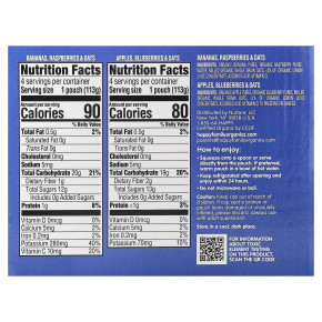 Happy Family Organics, Happy Baby®, 6+ Months, Organic Fruit & Oat, Variety Pack, 8 Pack, 4 oz (113 g) Each в Москве - eco-herb.ru | фото