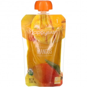 Happy Family Organics, органическое детское питание, этап 1, манго, 99 г (3,5 унции) - описание