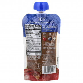 Happy Family Organics, Happy Baby®, органическое детское питание, для детей от 6 месяцев, яблоки, голубика и овсянка, 113 г (4 унции) в Москве - eco-herb.ru | фото