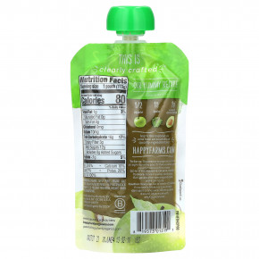 Happy Family Organics, Happy Baby®, органическое детское питание, для детей от 6 месяцев, яблоки, кудрявая капуста и авокадо, 113 г (4 унции) в Москве - eco-herb.ru | фото