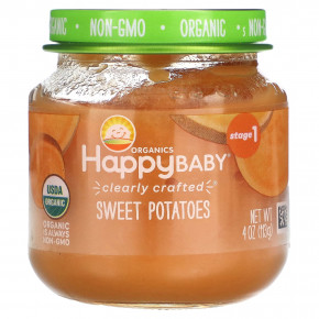 Happy Family Organics, Happy Baby, Stage 1, батат, 113 г (4 унции) - описание | фото