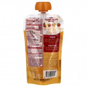 Happy Family Organics, Happy Tot®, клетчатка и протеин, для детей от 2 лет, органические груши, персики, тыква, яблоки и корица, 113 г (4 унции) в Москве - eco-herb.ru | фото